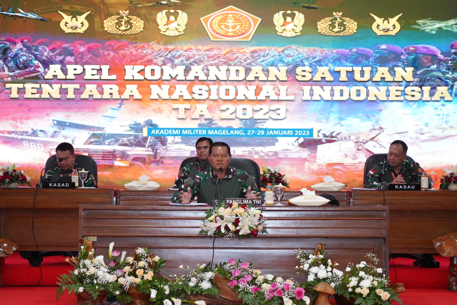 Panglima TNI Yudo Margono Menbuka Apel Komandan Satuan 2023