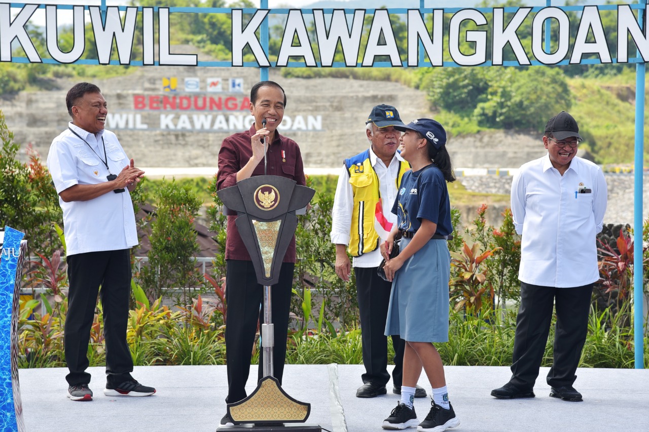 Jokowi Resmikan Bendungan Kuwil Kawangkoan di Minahasa Utara