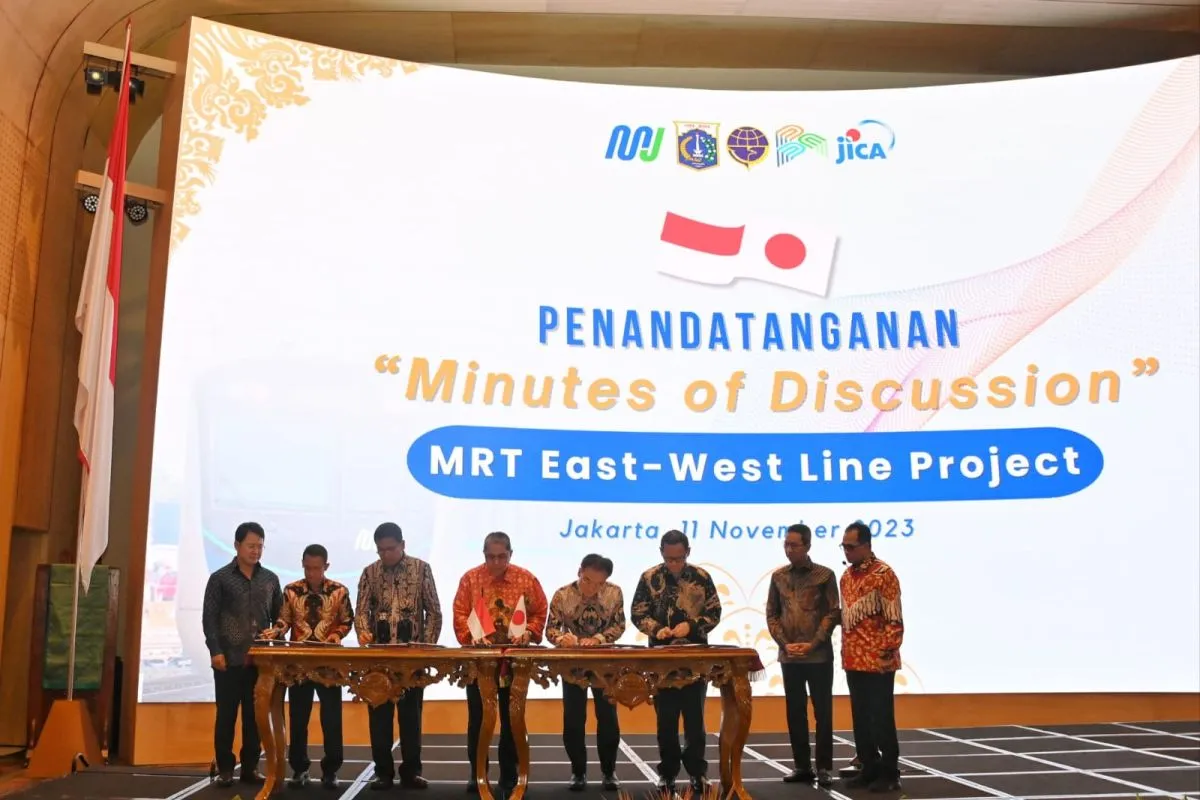 Indonesia-Jepang Teken MoD Proyek MRT Koridor Timur-Barat fase 1 tahap 1