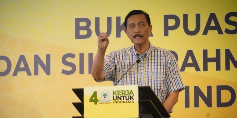 Saat Luhut Bela Airlangga jika ada yang Ganggu Posisi Ketum Golkar