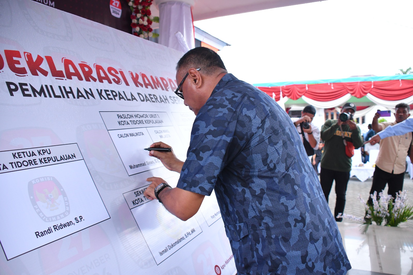 KPU Kota Tidore Gelar Deklarasi Kampanye Damai Pemilihan Walikota 2024